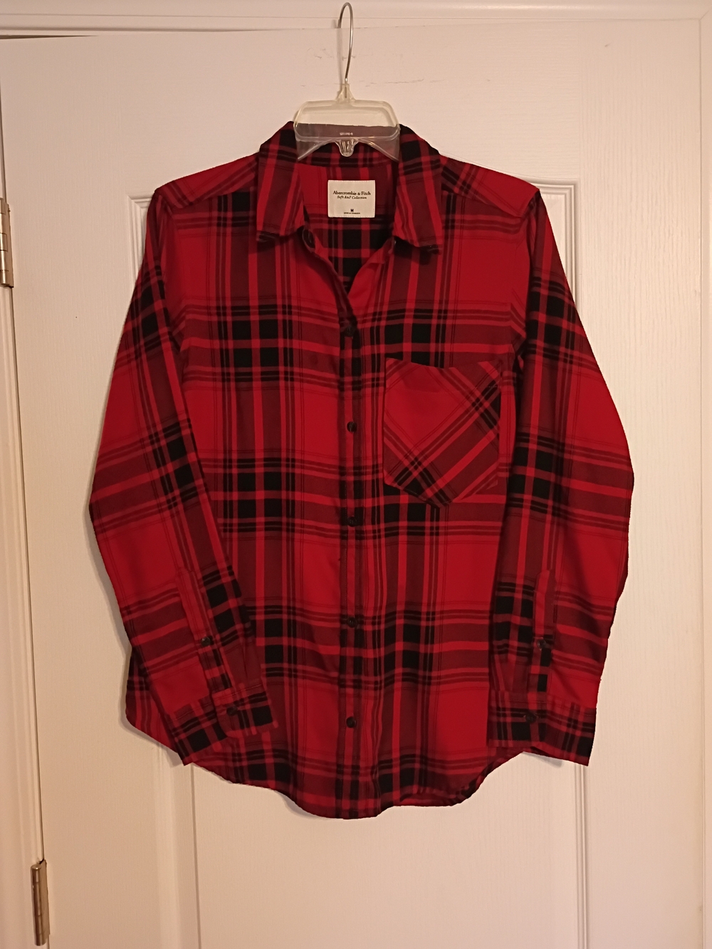 Plaid Button-Up Shirt Grunge